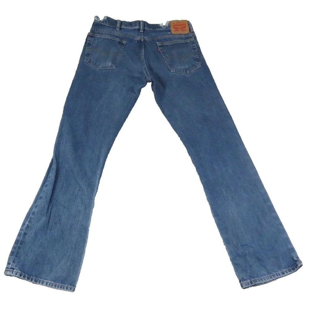 VTG Levi's 517 Bootcut High Rise Denim Jeans Mens W35 Blue 100% Cotton Authentic